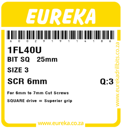 1FL40 - Square Bit 25mm -1FL40_Label_T